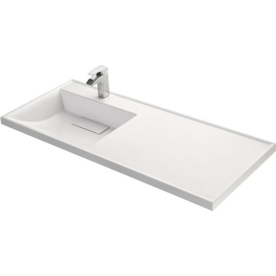 Тумба напольная с раковиной-столешницей Акватон Лондри 120 см 1A2669K1LHDY0 (раковина слева) дуб кантри фото 3