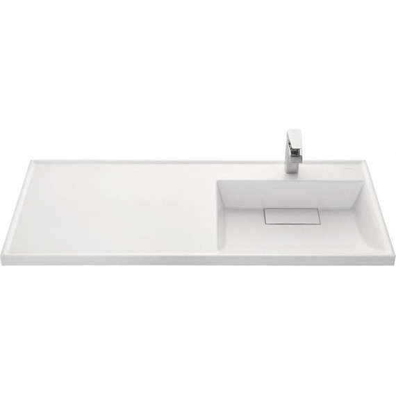 Тумба напольная с раковиной-столешницей Акватон Лондри 120 см 1A2669K1LHDY0 (раковина справа) дуб кантри фото 7