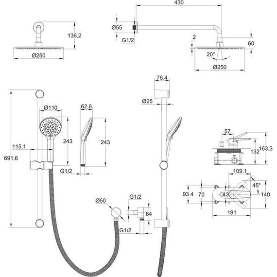 Душевая система для душа Cersanit Moduo 64087 фото 11