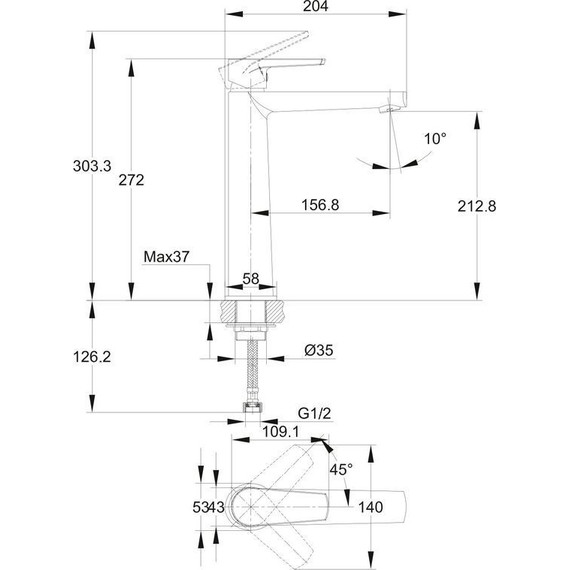 Смеситель для раковины высокий Cersanit Moduo 64095 - 13 Смеситель для раковины высокий Cersanit Moduo 64095 фото 13
