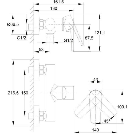 Смеситель для душа Cersanit Moduo 64099 фото 11