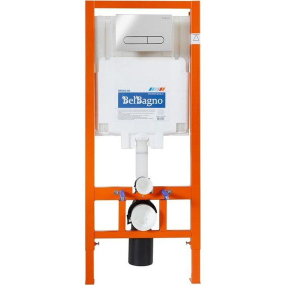Инсталляция с подвесным безободковым унитазом BelBagno Genova BB1102CH/BB1102SC/BB002-80/BB005-PR-CHROME (кнопка смыва Prospero, хром) - 5 Инсталляция с подвесным безободковым унитазом BelBagno Genova BB1102CH/BB1102SC/BB002-80/BB005-PR-CHROME (кнопка смыва Prospero, хром) фото 5