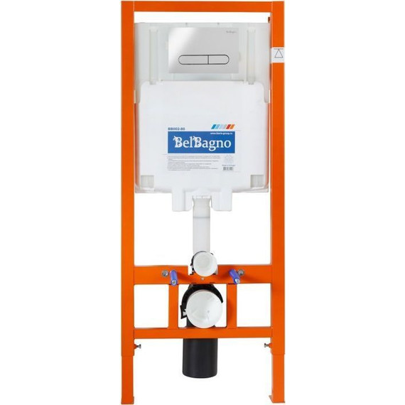 Инсталляция с подвесным безободковым унитазом BelBagno Senso-R BB017CHR/BB865SC/BB002-80/BB005-PR-CHROME (кнопка смыва Prospero, хром) - 2 Инсталляция с подвесным безободковым унитазом BelBagno Senso-R BB017CHR/BB865SC/BB002-80/BB005-PR-CHROME (кнопка смыва Prospero, хром) фото 2