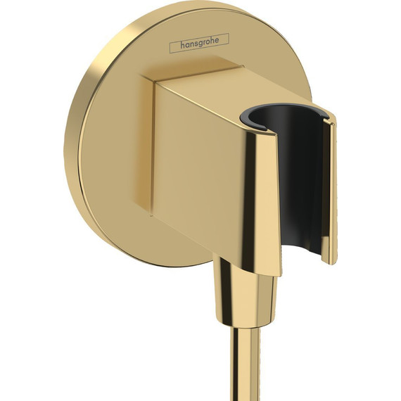 Шланговое подсоединение с держателем Hansgrohe FixFit Porter S 26888990, полированное золото фото 