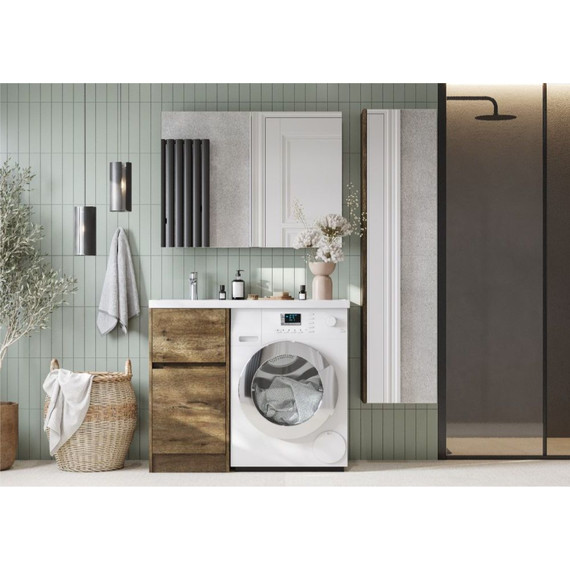 Тумба напольная с раковиной-столешницей Акватон Лондри 105 см 1A2670K1LHDR0 (раковина слева) дуб рустикальный фото 8