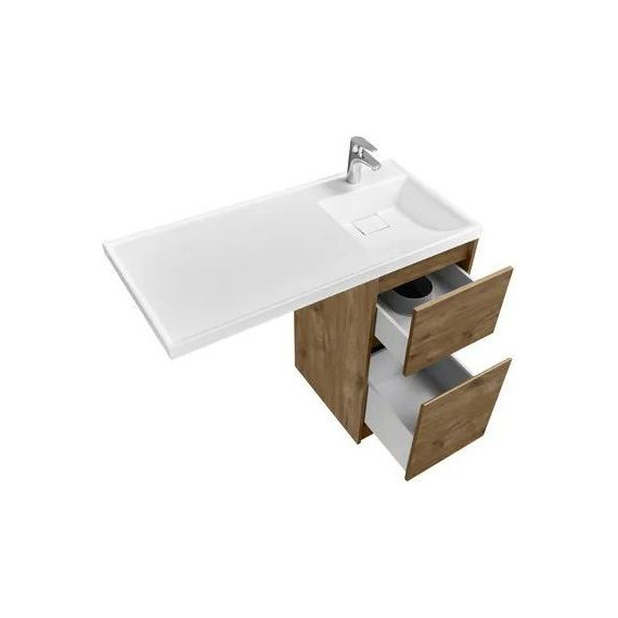 Тумба напольная с раковиной-столешницей Акватон Лондри 105 см 1A2670K1LHDR0 (раковина справа) дуб рустикальный - 4 Тумба напольная с раковиной-столешницей Акватон Лондри 105 см 1A2670K1LHDR0 (раковина справа) дуб рустикальный фото 4