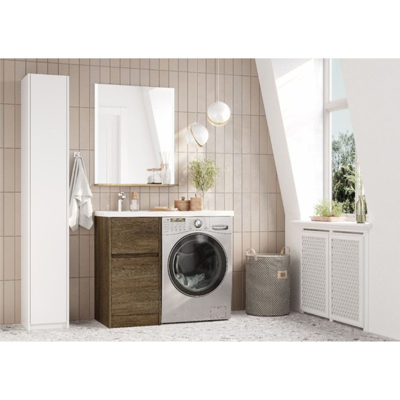 Тумба напольная с раковиной-столешницей Акватон Лондри 105 см 1A2670K1LHDY0 (раковина слева) дуб кантри фото 8