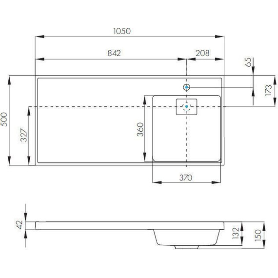 Тумба напольная с раковиной-столешницей Акватон Лондри 105 см 1A2670K2LHDY0 (раковина справа) дуб кантри/белый фото 10