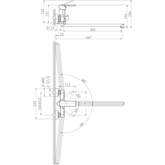 Смеситель для ванны Cersanit Brasko 64091, Цвет производителя: хром фото 15