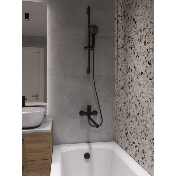 Смеситель для ванны Cersanit Brasko Black 64092, черный, Цвет производителя: чёрный фото 13