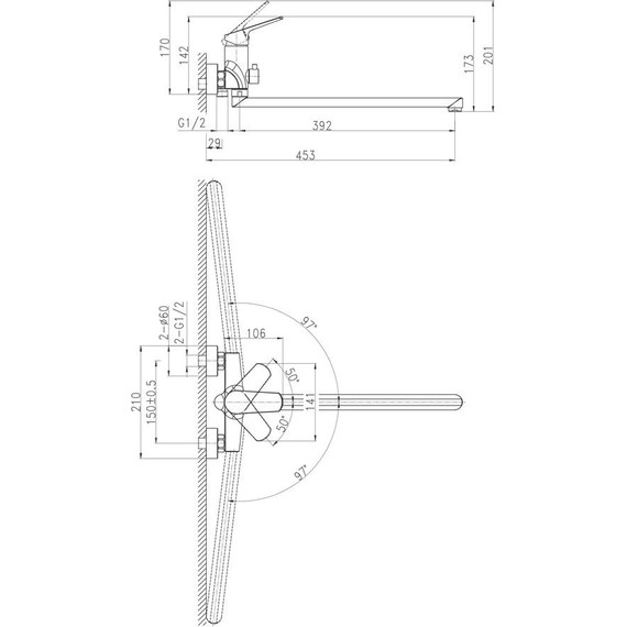 Смеситель для ванны Cersanit Flavis 64093 фото 15