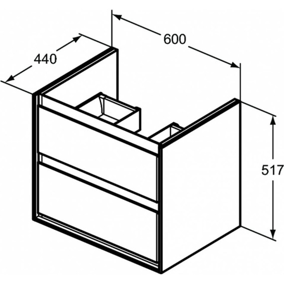 Тумба подвесная с раковиной Ideal Standard Connect Air 64 см E0818B2+E028901 - 7 Тумба подвесная с раковиной Ideal Standard Connect Air 64 см E0818B2+E028901 фото 7