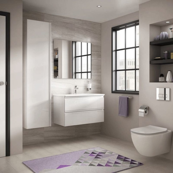 Тумба подвесная с раковиной-столешницей Ideal Standard Tesi 80 см T0051OV+T350901 фото 4