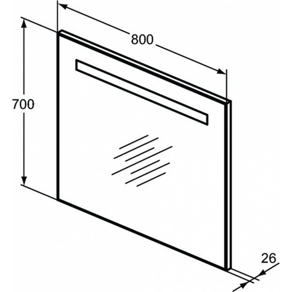 Зеркало Ideal Standard Mirror&Light Led 80 см T3342BH - 2 Зеркало Ideal Standard Mirror&Light Led 80 см T3342BH фото 2