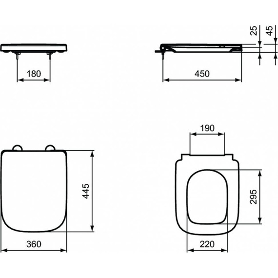 Сиденье с крышкой для унитаза Ideal Standard i.life A микролифт T453001 фото 4