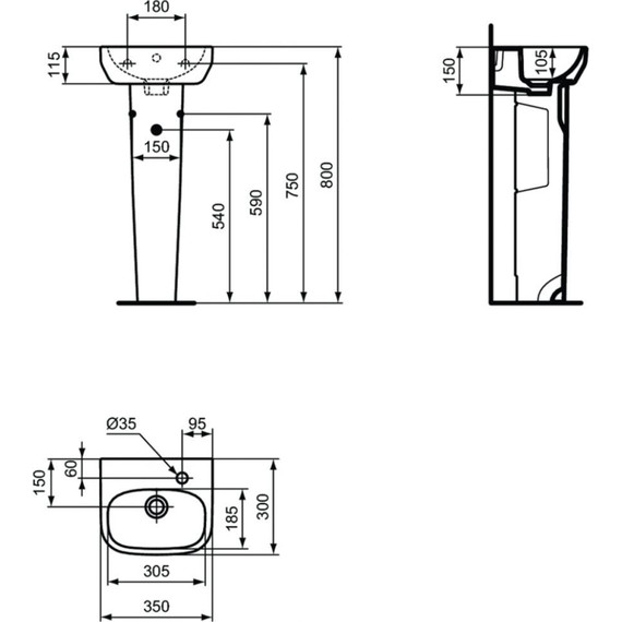 Пьедестал Ideal Standard I.Life A T471401 фото 4