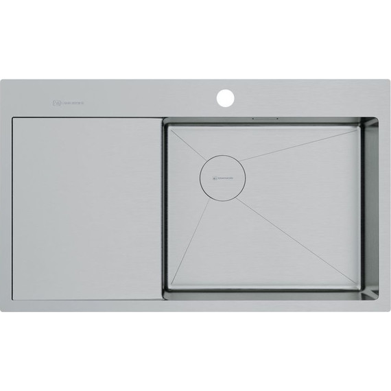 Кухонная мойка Omoikiri Akisame 86 Side IN-R (4997042) 1,2 мм, нержавеющая сталь, Цвет производителя: нержавеющая сталь фото 
