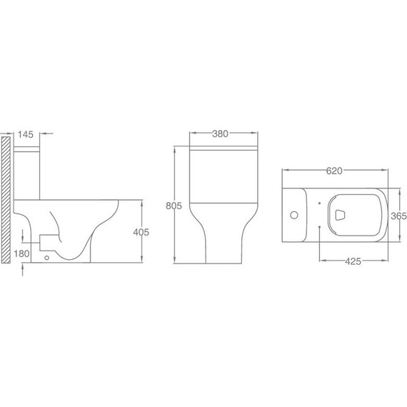 Унитаз-компакт безободковый Azario Alba AZ-8323 с крышкой дюропласт фото 3