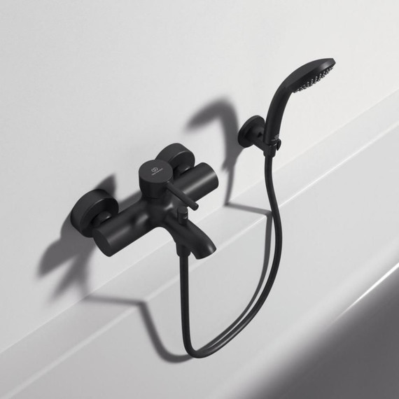 Смеситель для ванны Ideal Standard Ceraline BC270XG, черный матовый фото 7