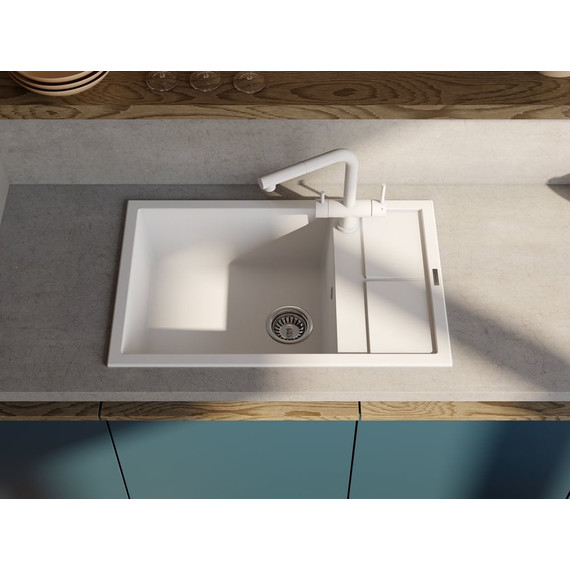 Кухонная мойка Omoikiri Sumi 78A-LB WH 4997100, белый, Цвет производителя: белый - 2 Кухонная мойка Omoikiri Sumi 78A-LB WH 4997100, белый, Цвет производителя: белый фото 2