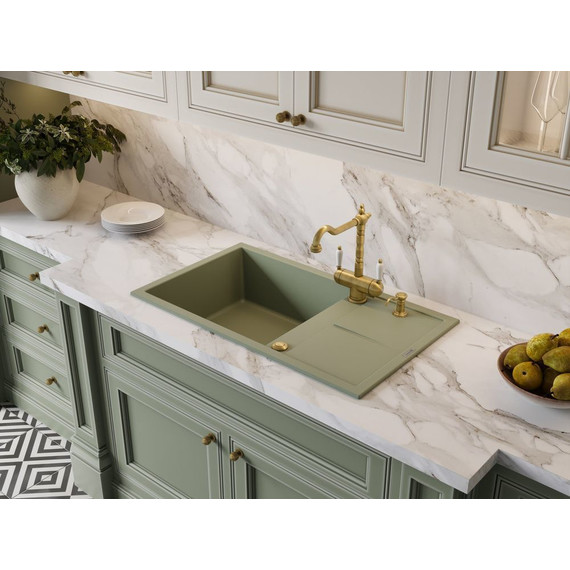Кухонная мойка Omoikiri Sumi 86A WG 4997107, wind green, Цвет производителя: wind green - 3 Кухонная мойка Omoikiri Sumi 86A WG 4997107, wind green, Цвет производителя: wind green фото 3