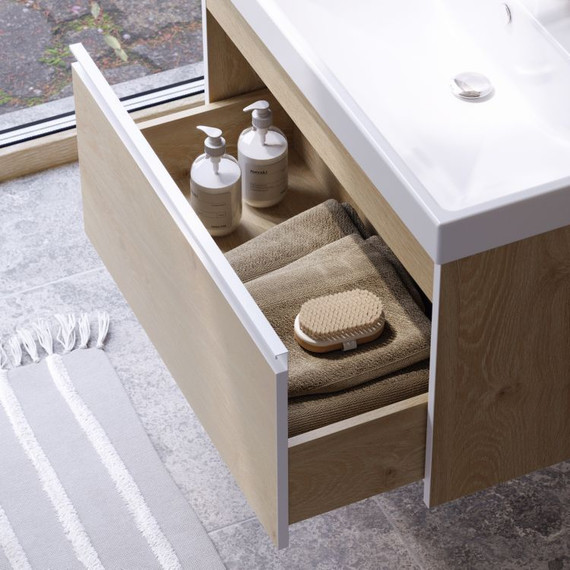 Тумба подвесная с раковиной Aqwella Urban 100 см URB0110DD, дуб давос, Цвет фасада: светлое дерево - 8 Тумба подвесная с раковиной Aqwella Urban 100 см URB0110DD, дуб давос, Цвет фасада: светлое дерево фото 8