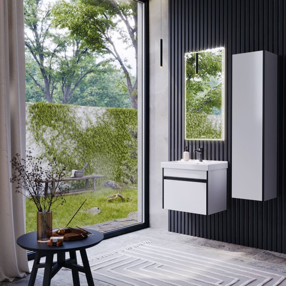 Пенал подвесной Aqwella Urban 35 см URB0535W, белый глянцевый фото 9