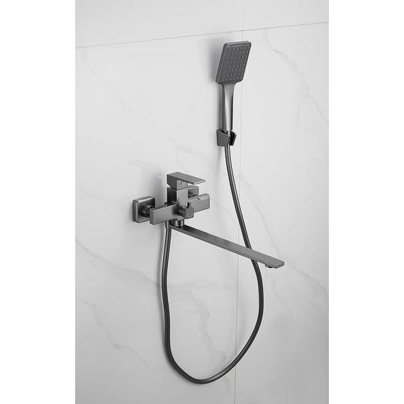 Смеситель для ванны Belz B22613-3, графит, Цвет производителя: оружейная сталь фото 2