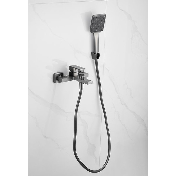 Смеситель для ванны Belz B60613-3, графит, Цвет производителя: оружейная сталь фото 2