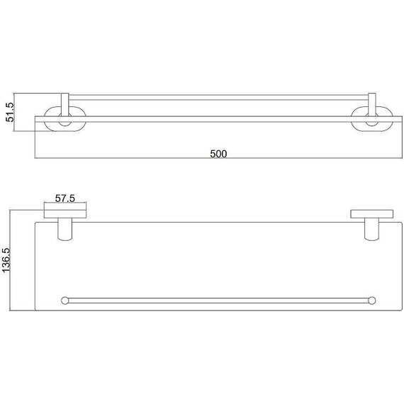 Cтеклянная полка Belz 50 см B90007 - 2 Cтеклянная полка Belz 50 см B90007 фото 2