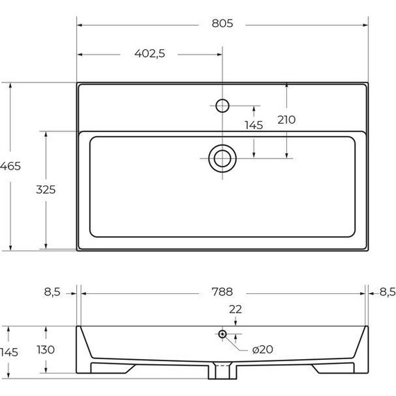 Тумба подвесная с раковиной Cezares MOLVENO 46-80-2C-SO-LG 80 см (раковина CZR-MIL-80-LVB), Legno Grigio - 11 Тумба подвесная с раковиной Cezares MOLVENO 46-80-2C-SO-LG 80 см (раковина CZR-MIL-80-LVB), Legno Grigio фото 11