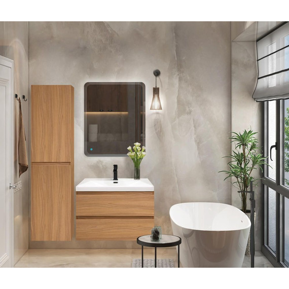 Пенал подвесной Cezares MOLVENO-1600-2A-SC-NC 40 см, Noce Chiaro фото 6