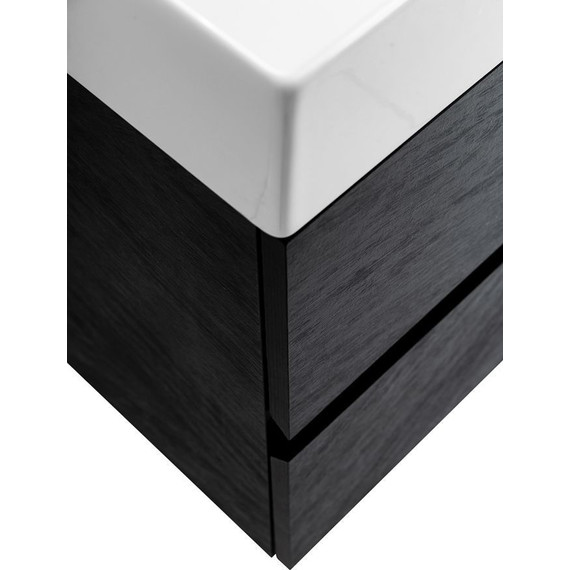 Тумба подвесная с раковиной Cezares MOLVENO 46-100-2C-SO-NR 100 см (раковина CZR-MIL-100-LVB), Nero фото 8