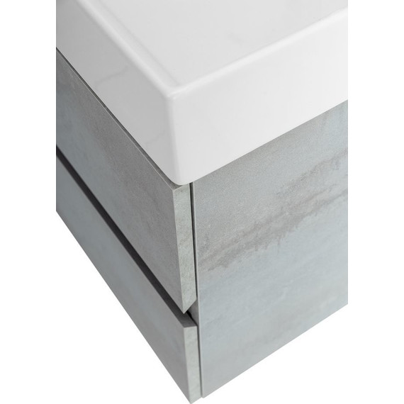 Тумба подвесная с раковиной Cezares MOLVENO 46-120-2C-SO-2-BET 120 см (раковина CZR-MIL-120-2-LVB), Beton фото 10