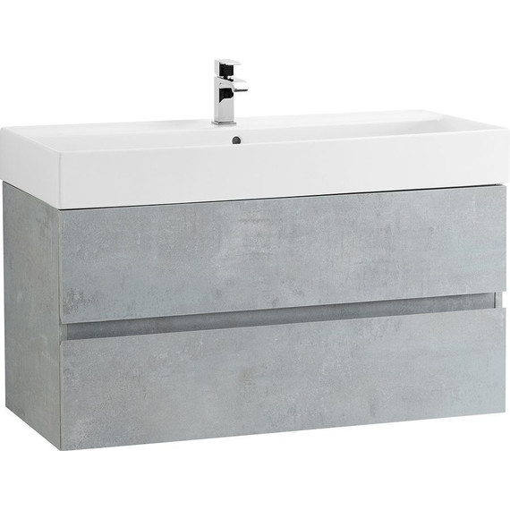 Тумба подвесная с раковиной Cezares MOLVENO 46-120-2C-SO-BET 120 см (раковина CZR-MIL-120-LVB), Beton фото 2