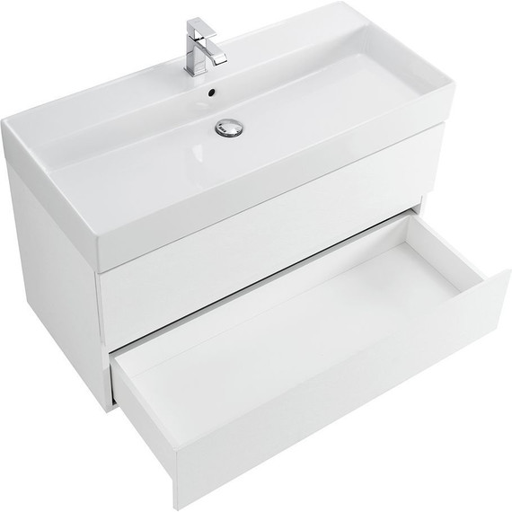 Тумба подвесная с раковиной Cezares MOLVENO 46-120-2C-SO-BG 120 см (раковина CZR-MIL-120-LVB), Bianco Ghiaccio фото 4