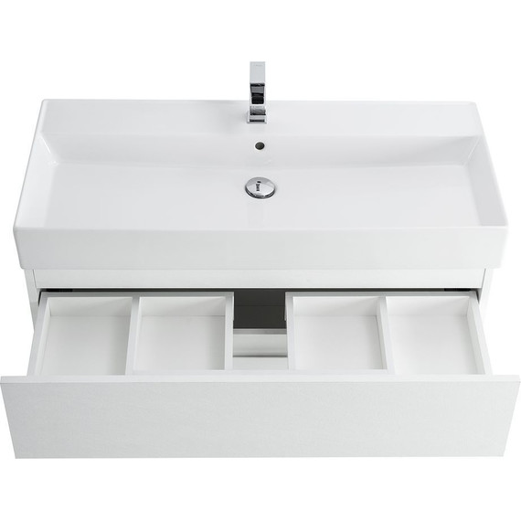 Тумба подвесная с раковиной Cezares MOLVENO 46-120-2C-SO-BG 120 см (раковина CZR-MIL-120-LVB), Bianco Ghiaccio фото 5