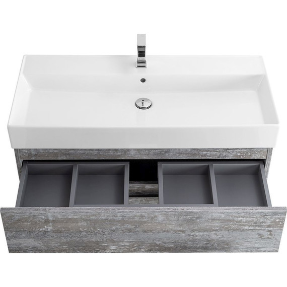 Тумба подвесная с раковиной Cezares MOLVENO 46-120-2C-SO-LG 120 см (раковина CZR-MIL-120-LVB), Legno Grigio - 4 Тумба подвесная с раковиной Cezares MOLVENO 46-120-2C-SO-LG 120 см (раковина CZR-MIL-120-LVB), Legno Grigio фото 4