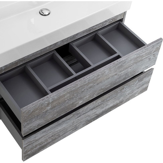 Тумба подвесная с раковиной Cezares MOLVENO 46-120-2C-SO-LG 120 см (раковина CZR-MIL-120-LVB), Legno Grigio - 6 Тумба подвесная с раковиной Cezares MOLVENO 46-120-2C-SO-LG 120 см (раковина CZR-MIL-120-LVB), Legno Grigio фото 6