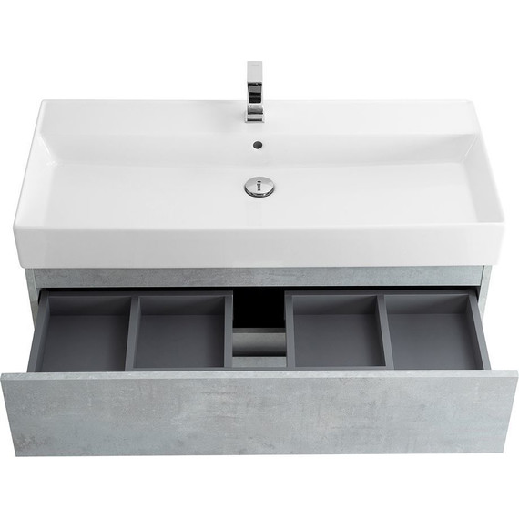 Тумба подвесная с раковиной Cezares MOLVENO 46-80-2C-SO-BET 80 см (раковина CZR-MIL-80-LVB), Beton фото 4