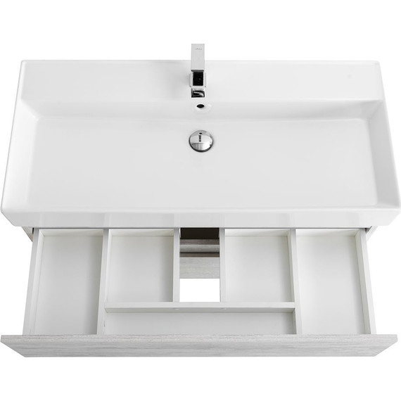 Тумба подвесная с раковиной Cezares MOLVENO 46-80-2C-SO-LB 80 см (раковина CZR-MIL-80-LVB), Legno Bianco фото 7