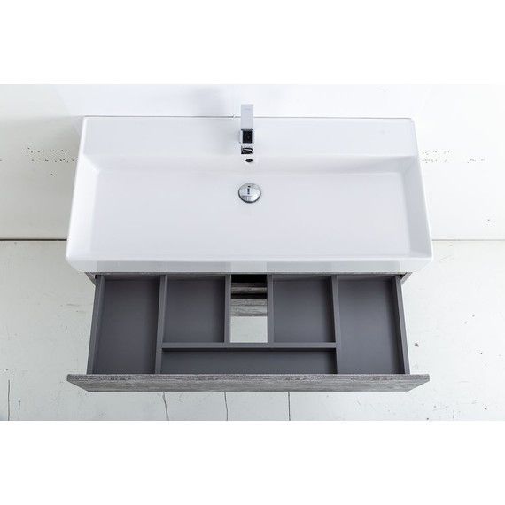 Тумба подвесная с раковиной Cezares MOLVENO 46-80-2C-SO-LG 80 см (раковина CZR-MIL-80-LVB), Legno Grigio - 7 Тумба подвесная с раковиной Cezares MOLVENO 46-80-2C-SO-LG 80 см (раковина CZR-MIL-80-LVB), Legno Grigio фото 7