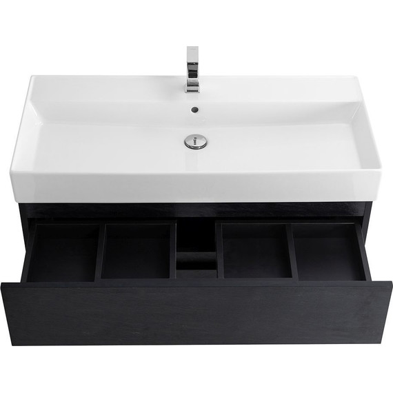 Тумба подвесная с раковиной Cezares MOLVENO 46-80-2C-SO-NR 80 см (раковина CZR-MIL-80-LVB), Nero фото 4