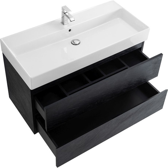 Тумба подвесная с раковиной Cezares MOLVENO 46-80-2C-SO-NR 80 см (раковина CZR-MIL-80-LVB), Nero фото 5