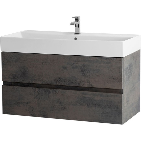 Тумба подвесная с раковиной Cezares MOLVENO 46-80-2C-SO-OSS 80 см (раковина CZR-MIL-80-LVB), Ossido - 2 Тумба подвесная с раковиной Cezares MOLVENO 46-80-2C-SO-OSS 80 см (раковина CZR-MIL-80-LVB), Ossido фото 2