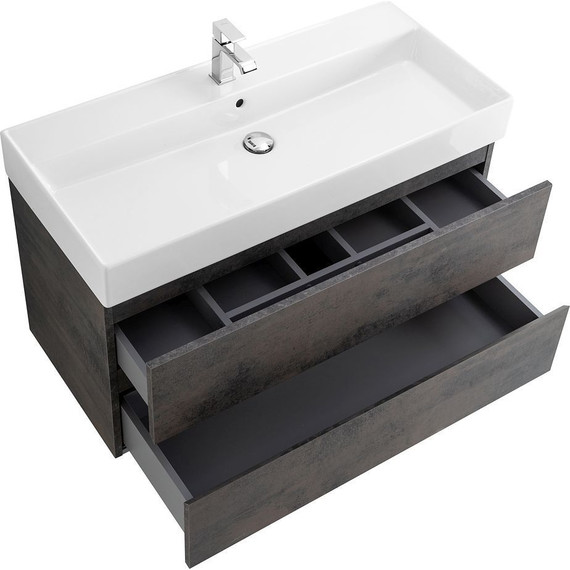 Тумба подвесная с раковиной Cezares MOLVENO 46-80-2C-SO-OSS 80 см (раковина CZR-MIL-80-LVB), Ossido - 5 Тумба подвесная с раковиной Cezares MOLVENO 46-80-2C-SO-OSS 80 см (раковина CZR-MIL-80-LVB), Ossido фото 5