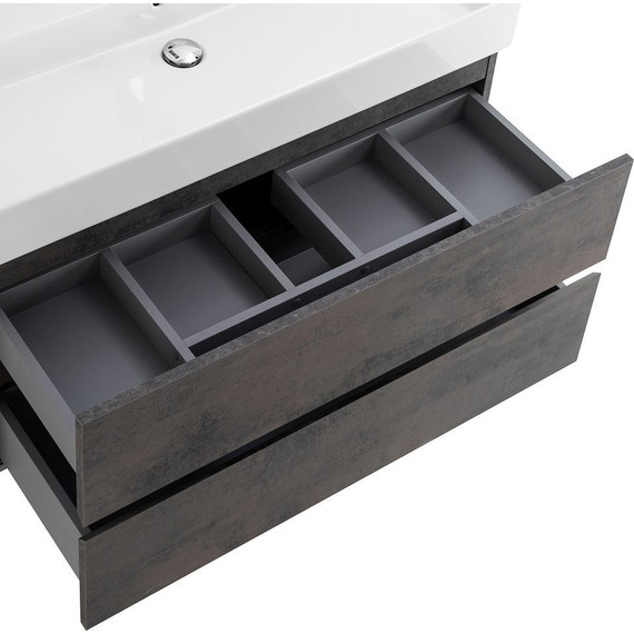 Тумба подвесная с раковиной Cezares MOLVENO 46-80-2C-SO-OSS 80 см (раковина CZR-MIL-80-LVB), Ossido - 6 Тумба подвесная с раковиной Cezares MOLVENO 46-80-2C-SO-OSS 80 см (раковина CZR-MIL-80-LVB), Ossido фото 6