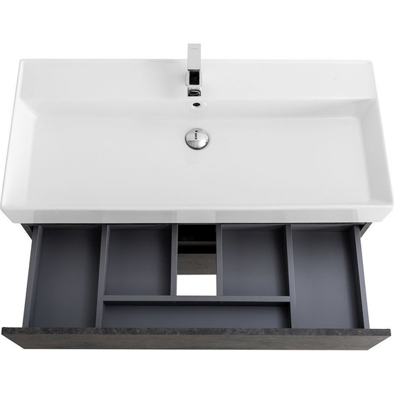 Тумба подвесная с раковиной Cezares MOLVENO 46-80-2C-SO-OSS 80 см (раковина CZR-MIL-80-LVB), Ossido - 7 Тумба подвесная с раковиной Cezares MOLVENO 46-80-2C-SO-OSS 80 см (раковина CZR-MIL-80-LVB), Ossido фото 7