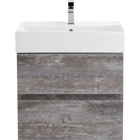 Тумба подвесная с раковиной Cezares MOLVENO 46-60-2C-SO-LG 60 см, Legno Grigio фото 