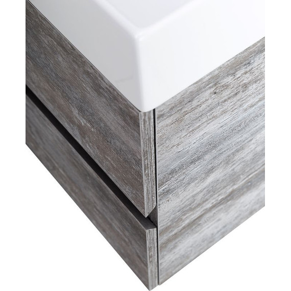 Тумба подвесная с раковиной Cezares MOLVENO 46-60-2C-SO-LG 60 см, Legno Grigio фото 10